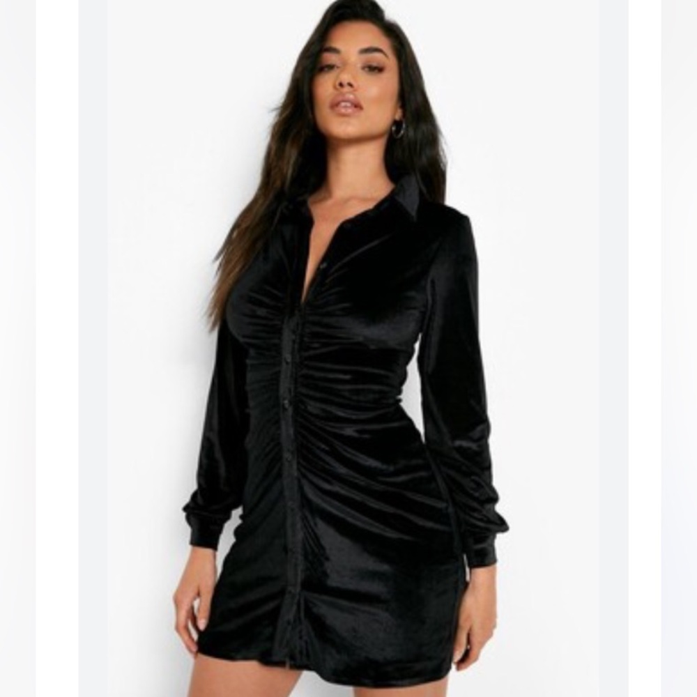 Black Button down dress